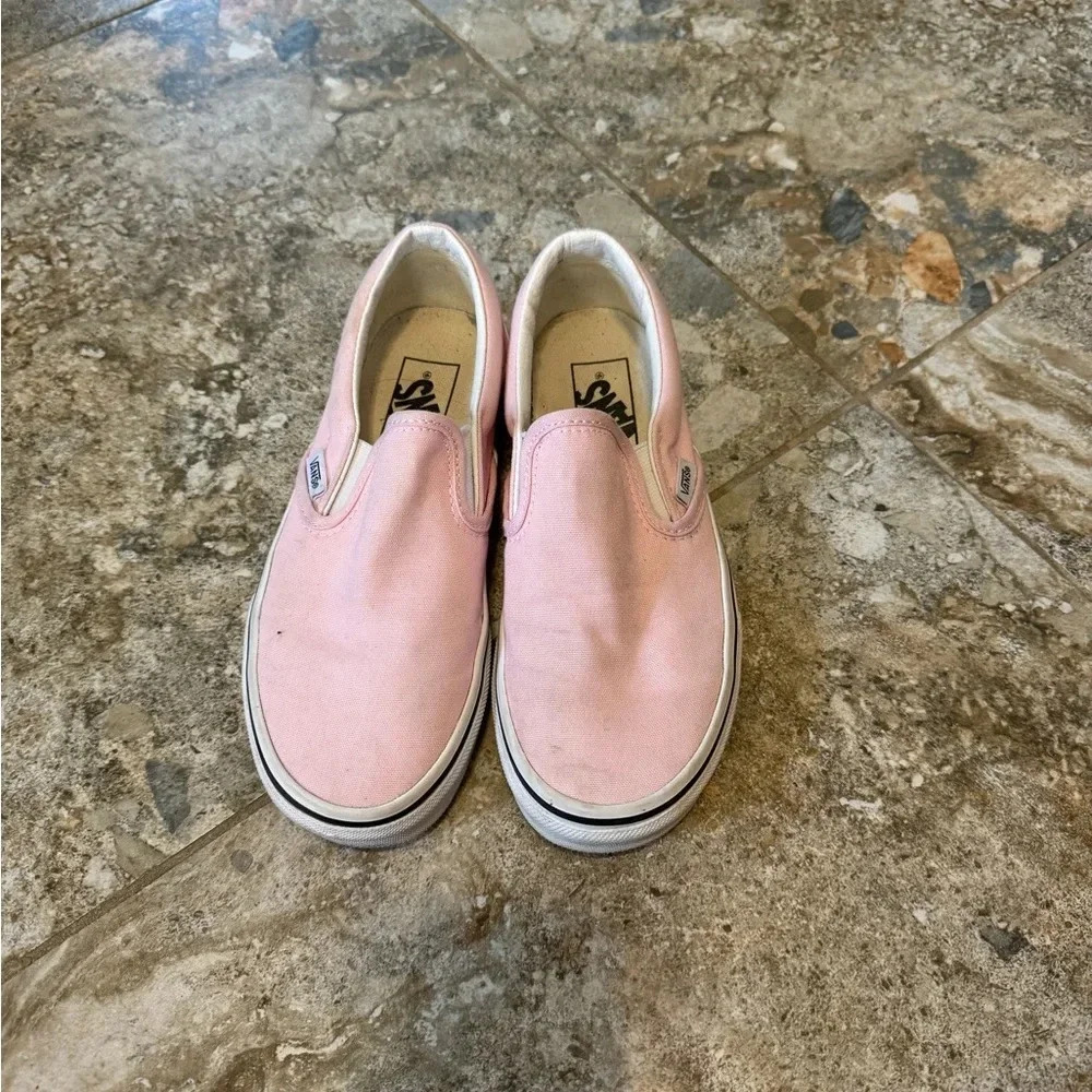 pink slip on vans size six women’s
